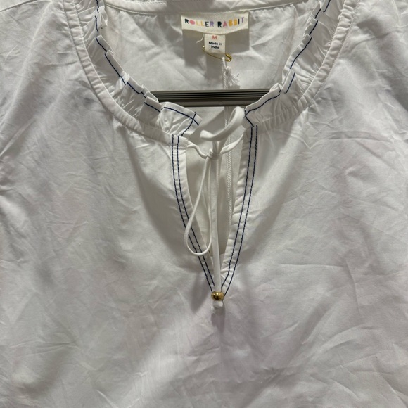 ROLLER RABBIT STEFFIE TOP WHITE/NAVY MED RT NWT - Picture 2 of 8